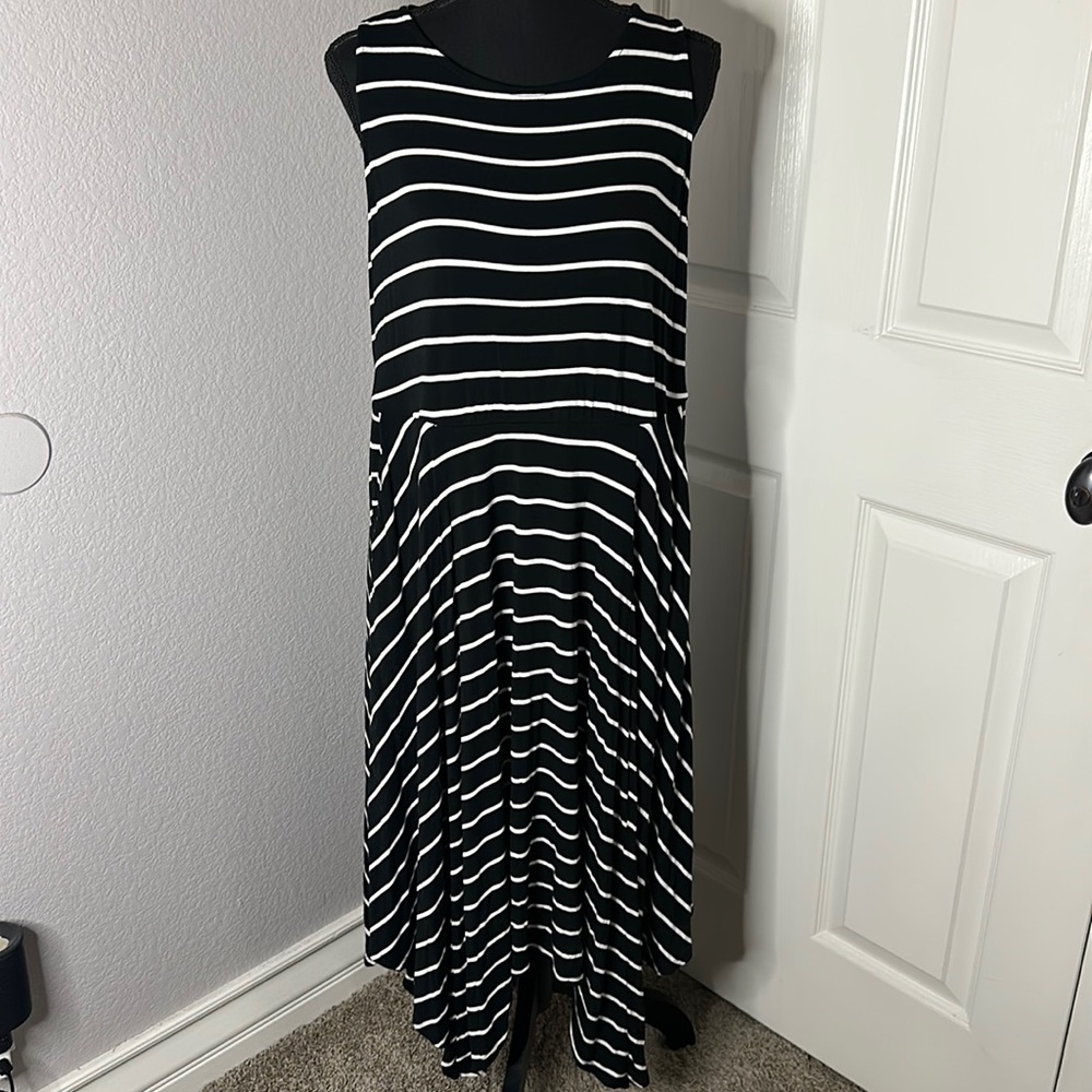 Torrid Black and White Stripe Dress - Size 2 / 2X